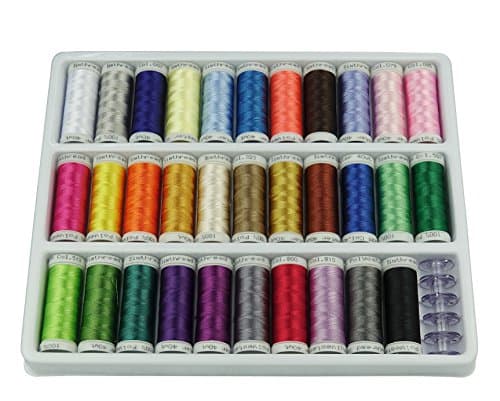 Simthread 32 Brother Colors Polyester Embroidery Machine Thread, 300M / Bobbin
