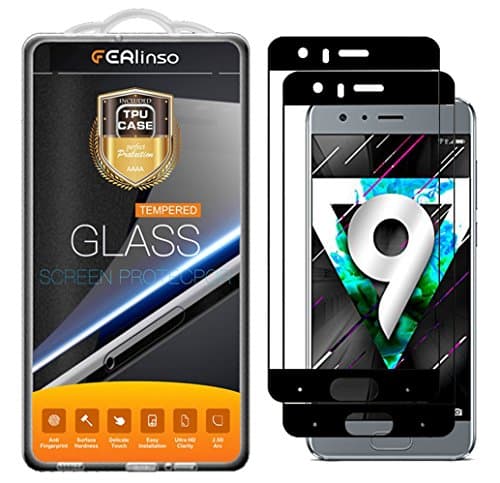 [2 Pack] OnePlus 6 Screen Protector, [Full Coverage] [Full Adhesive Glue][Auto Absorption] [ Corrected] Ferlinso Case Friendly Bubble Free Tempered Glass Protection Film with Lifetime Replacement Warranty for OnePlus 6 (Black)