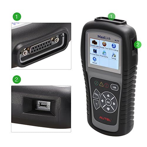 Autel MaxiLink ML519 as same as Autel AL519 OBDII EOBD Scanner Read &amp; Clear Trouble Code Free Update with Mode 6 Autel Ml519 (ml 519)