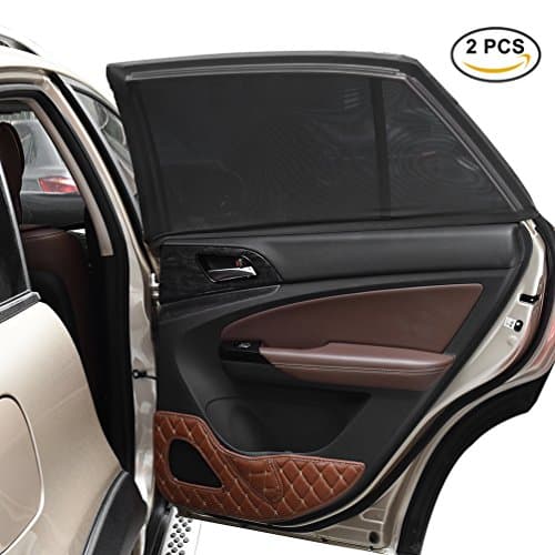 CARGOOL Rear Window Sun Shad Universal Breathable Car Sun Shade(2 Piece) Cling Shades against UV Ray, Sunlight and Glare, Dark Grey