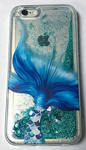 LiquidGlitter IPhone 7 Case, Liquid Glitter Back Protective Cover (Mermaid Tale)
