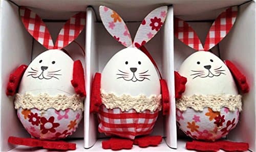 Easter Bunny Eggs Red Rabbit Hanging Decoration Home Bucket Table Bonnet Basket Nest Kids Egg Hunt Deco