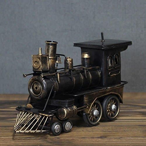 PENG Creative home office window table decorations ornaments retro old-fashioned locomotive model crafts gifts