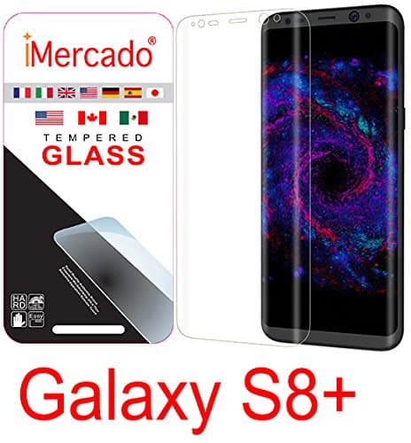 Screen Protector Samsung Galaxy S8 Plus iMercado (3D Curved, Tempered Glass, Crystal Clear)