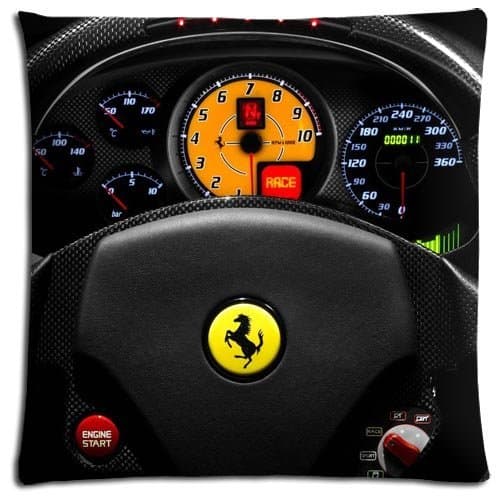 18x18 inch 45x45 cm bedding pillow protector case Polyester Cotton softness Fade resistant Ferrari