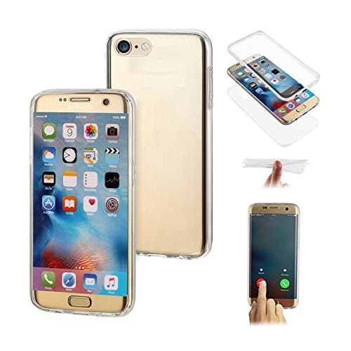 360 iPhone SE Case, MingKun [Double Touch Screen] Transparent TPU Case for iPhone SE 5S 5 Cover Crystal Silicone Full Body Front and Back Thin Soft Scratch Non-slip Protective Case Cover