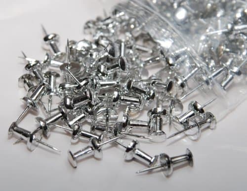 200 Silver Push Pins Ideal for Cork Boards