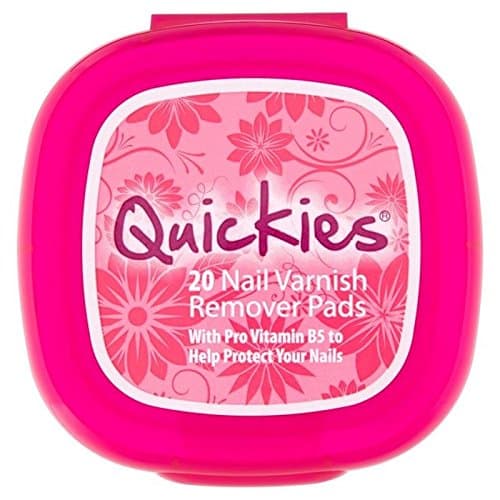 Quickies Nail Varnish Large Remover Pads 20 per pack (PACK OF 4)