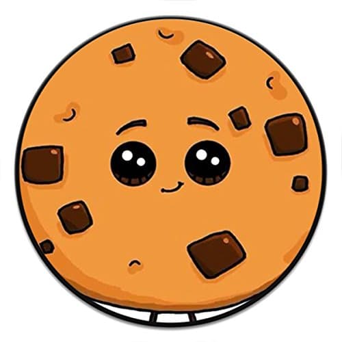 Expanding Stand and Grip for Smartphones and Tablets, Multi-function Mounts and Stands Kit Car Mount iPhone Holder Collapsible-Chocolate Chip Cookie-black