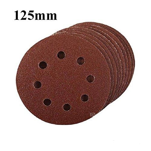 Iware 80Pcs Sanding Discs Hook and Loop 8 Holes 40 60 80 100 120 150 180 240 320 400 Grits Round 125mm