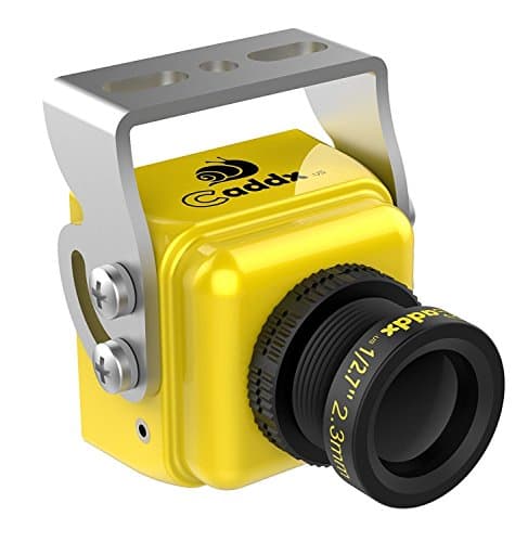 FPV Camera Caddx Turbo S1 FPV Camera 1/3 CCD 600TVL 2.3mm IR Blocked PAL DC Wide Voltage Yellow for FPV RCing Drone by HankerMall