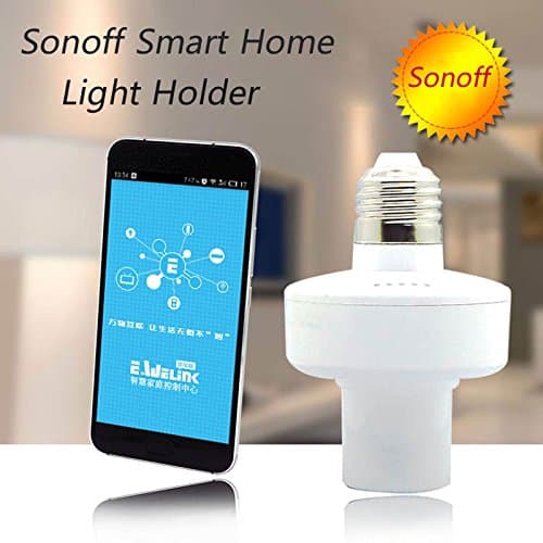 SmartFuture Sonoff E27 Smart WiFi Light Bulbs Holder Slampher Smart Home Automation RF433 Wireless Control Home Light By IOS Android 433mHz Controller