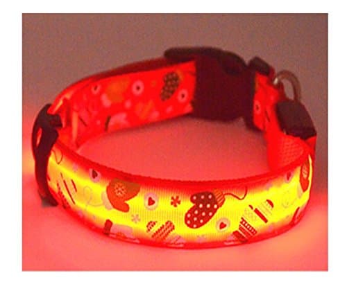 LED Light up collar (RED Glove Pattern)