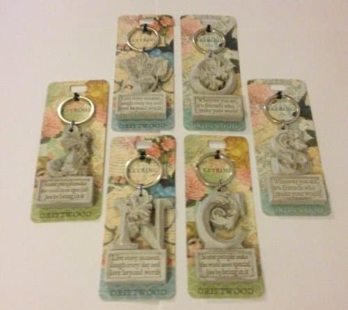 Letter T - Driftwood Initial Keyring