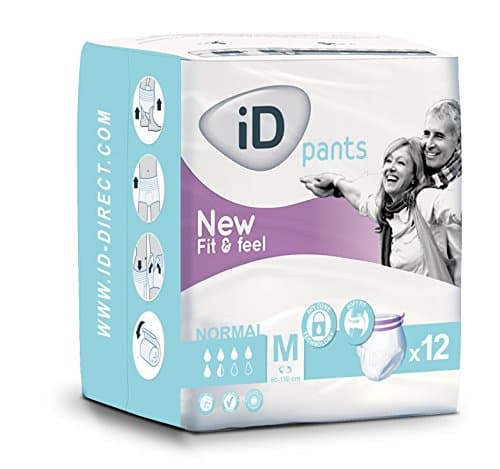 iD Pants Fit &amp; Feel Normal Medium 80 - 110cm Hips Pack of 12