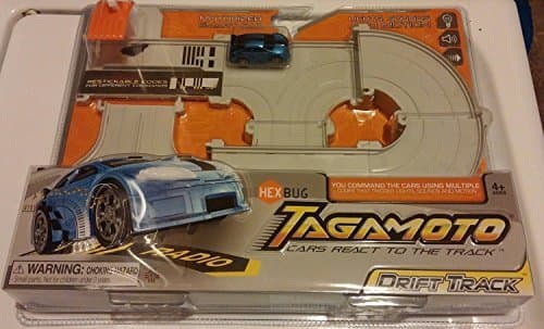 Hex Bug Tagamoto Drift Track with Checkmate 122 (Blue) Customized and Motorized Smart Car. Includes 35 Pieces of Snap Track and Accessories. by Hex Bug Tagamoto