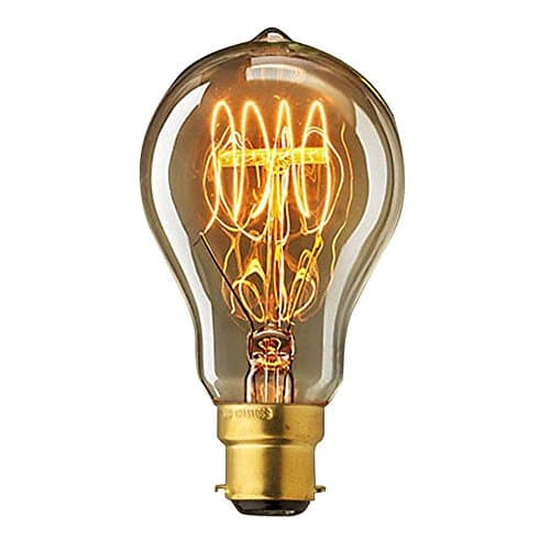B22 40W Warm Rustic Dimmable Light Bulb Quad Loop Filament, Bayonet Vintage Incandescent Edison Electric Light, Create The Perfect Atmosphere For Bar Restaurant Coffee Shop And Home Use