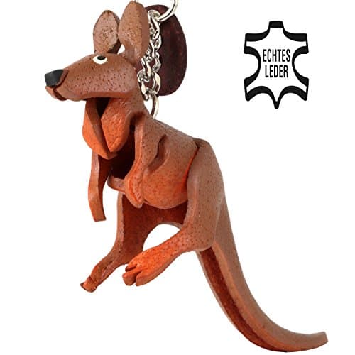 MONKIMAU Leather Keyring Australia Kangaroo