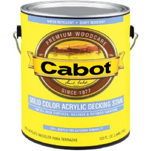 CABOT STAIN 41808 MEDIUM BASE SOLID COLOR DECKING STAIN WITH SURFACE PROTECTOR SIZE:QUART. by Cabot Stains