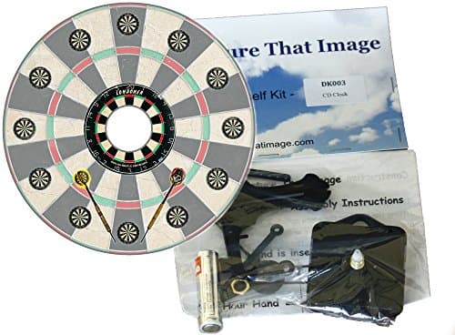 DIY CD Clock Kit - Darts, with Dart Board Dial (no numbers)