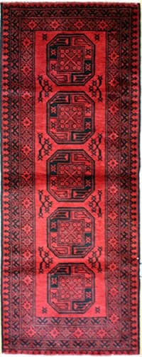 Afghan Carpet Runner - Size cm: 230 x 77 Code R8815