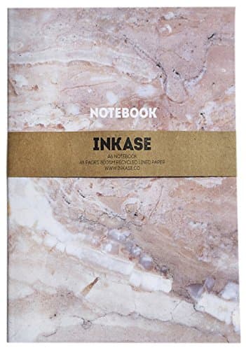 Inkase SQ1238420 A6 Lined Blush Marble Notebook