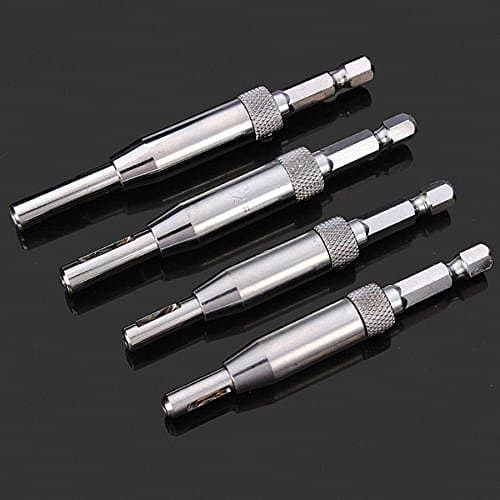 '4 Piece HSS Drill Bit Set Hinge Hardware and Self Entrierender Self Centring Drill Bit Set Hinge Drill Bits for Cabinet 5/64 7/64 9/64 11/64 "