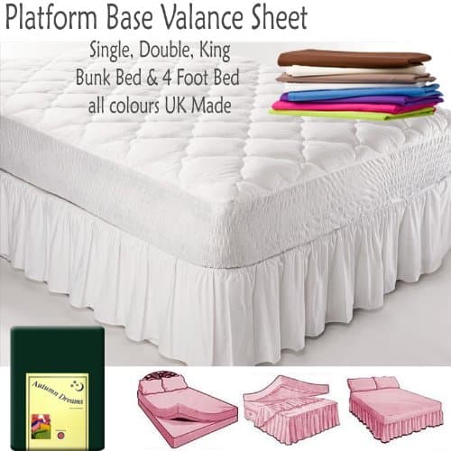 Base Platform Valance Sheet In 6 Sizes - Premium Quality (Single Size,Pink)