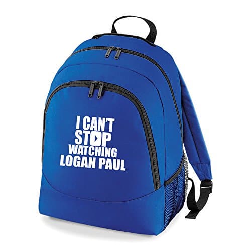 I CAN'T STOP WATCHING LOGAN PAUL UNIVERSAL BACK PACK BAGBASE (ROYAL BLUE)
