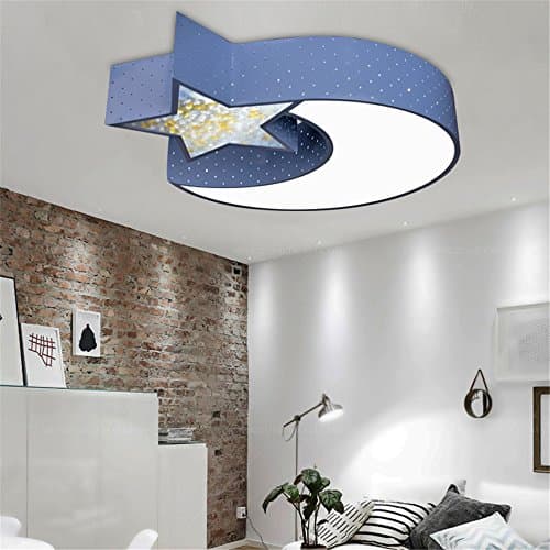 DengWu Ceiling Lights Modern simple LED remote control dimming bedroom lamp study lamp living room lights stars moon lanterns shaped lamps, 50cm