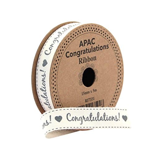 Congratulations Cotton Ribbon Spool 5m