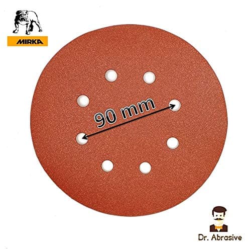 180 mm 8 Hole Sanding Discs 7" fits Workzone Aldi Sander (Model 710W / 850W) Quality (413) MIRKA Pads Pack of 10 P60