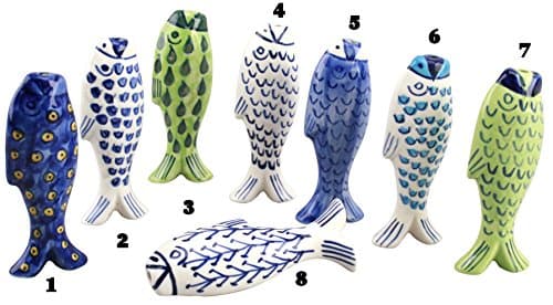 Ceramic FISH light pull - nautical themed bathroom (1)