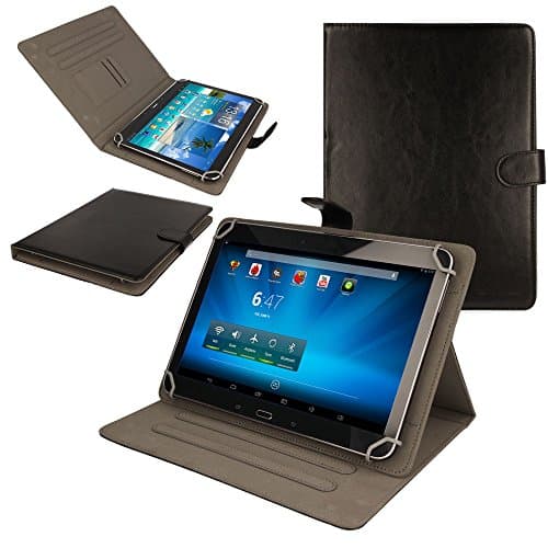 TECHGEAR [Stellar (10)] Universal Case for Bush Tablets with 10 inch Screen - Bush MyTablet 10, Bush Eluma B1 - Protective Case with Viewing Stand (Black)