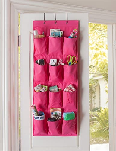 Caeser Archy Over Door Storage Hanging Organizer Shoe Rack Foldable Wardrobes Storage Bag with Hooks (17*39 Inches)