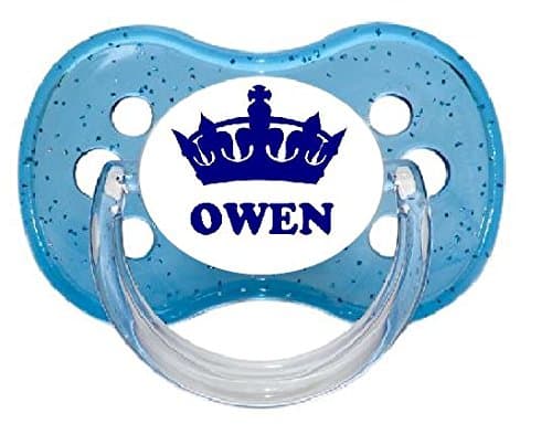 *2-Pack* FUNKY DUMMY Personalised Dummy Pacifier Soother, All TEATS Sizes & Colours, Prince and Crown