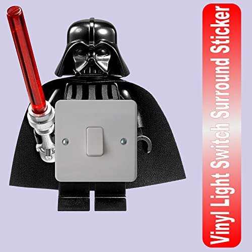 LEGO DARF VADER STAR WARS sticker LIGHT SWITCH PLUG SURROUND WALL ART BOY (2)