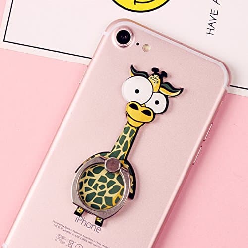 360 degree rotation Multi-function Cell Phone Holder Pop cellular phone bracket Socket Universal Expanding Stand Grip hands Mount for Smartphones and Tablets - Big eyes Giraffes
