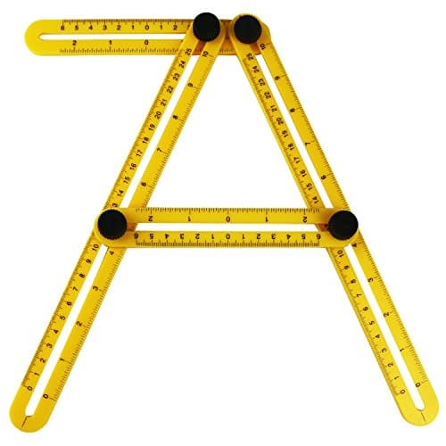 Multi Angle Measuring Ruler Plastic Angleizer Template Tool Measures All Angles and Forms for Builders Craftsmen Tilers Handymen Carpenter Roofers Tool By Cefanty
