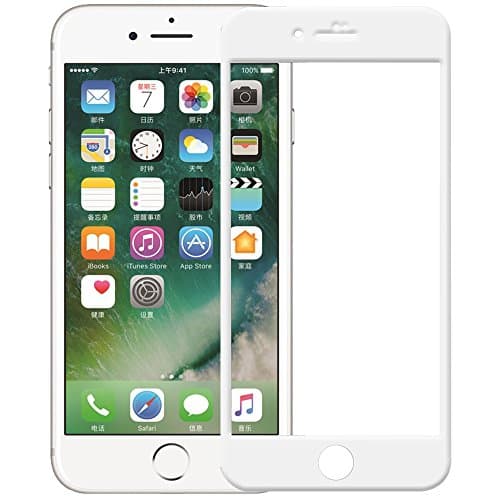 iPhone 7 Plus Screen Protector, Nakeey Full Screen [3D Touch Compatible] Tempered Glass Screen Protector 9H Hardness Clear Perfect Fit Cover for iPhone 7 Plus (white)