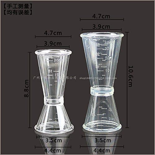 2pcs Double Jigger Measuring Cup Cocktail Bar Measure Tool 10 20 40CC