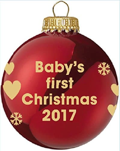 Baby's First Christmas 2017 - Red Christmas Tree Bauble