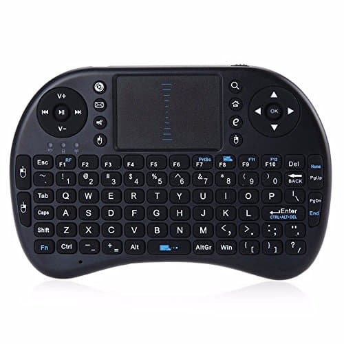 Buibao i8 Wireless Mini Keyboard 2.4G with Touchpad for PC Android TV Box MXQ HTPC Xbox, Black