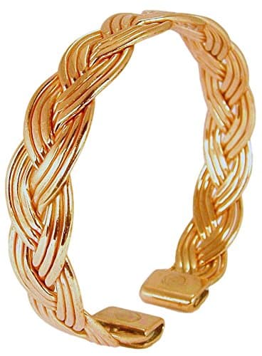 Womens Solid Copper Magnetic Bracelet Eve with Gift Box (Medium)