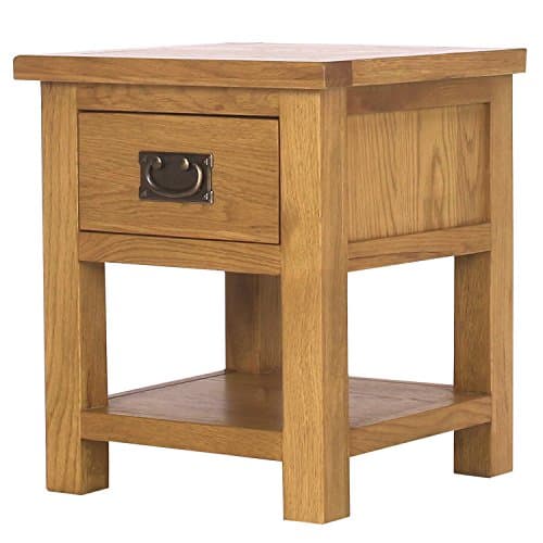 Rustic Saxon Oak Lamp Table