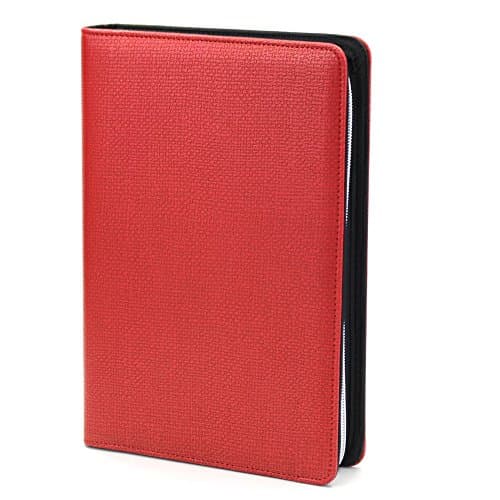MMBOX A5 Conference Folder File Folder Padfolio Business Presentation Folder Portfolio (Red)