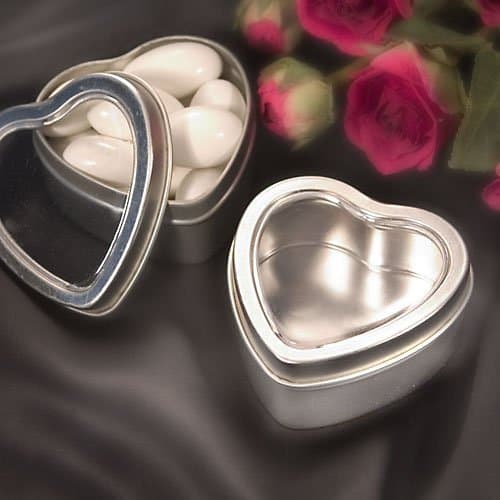 Heart shaped boxes/mint tins x 20
