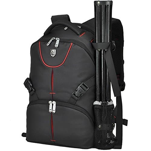 SINPAID Camera Backpack DSLR Case Rucksack Digital Photography Laptop Backpack for Men/Women (Black)