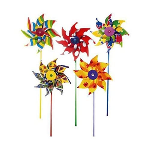 Small Fantasy Patterned Foil Windmill 43cm