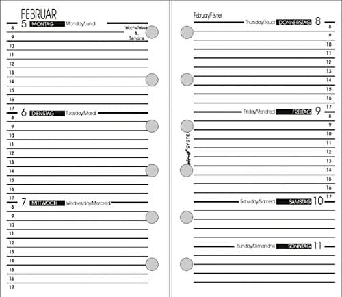 Bind B570218 A7 Diary, 2018